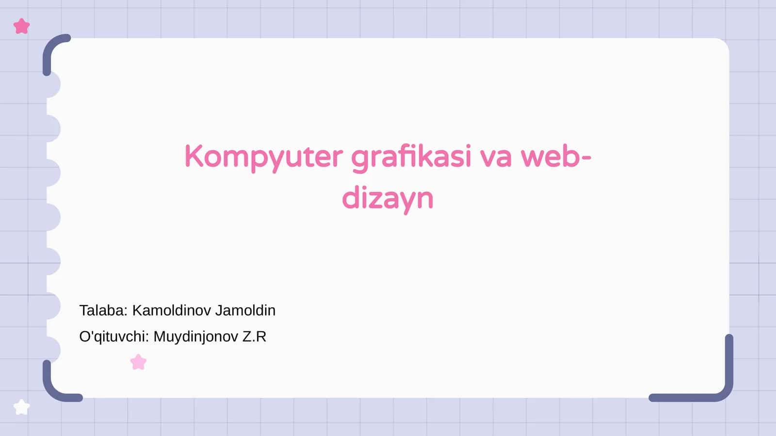 Kompyuter grafikasi va web-dizayn