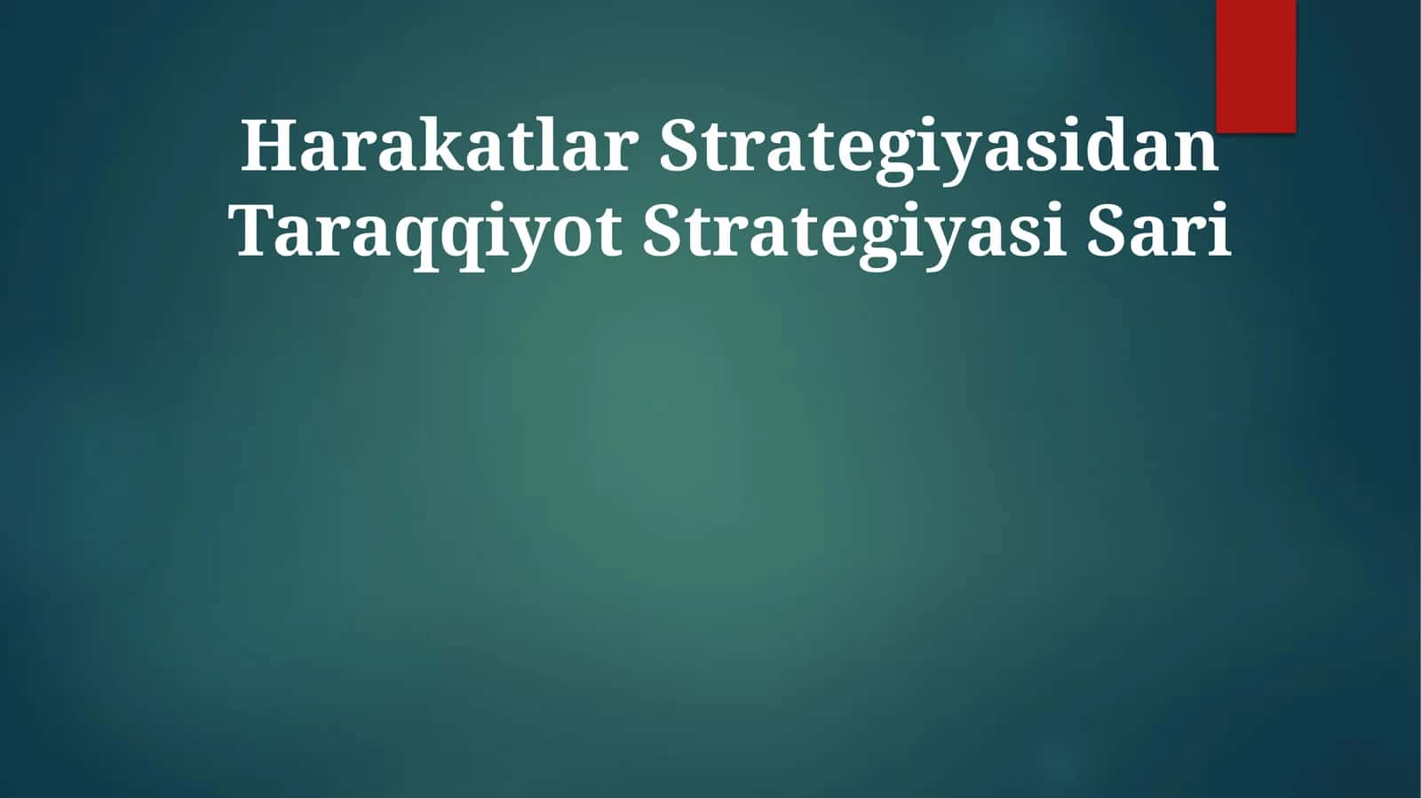Taraqqiyot Strategiyasi Sari