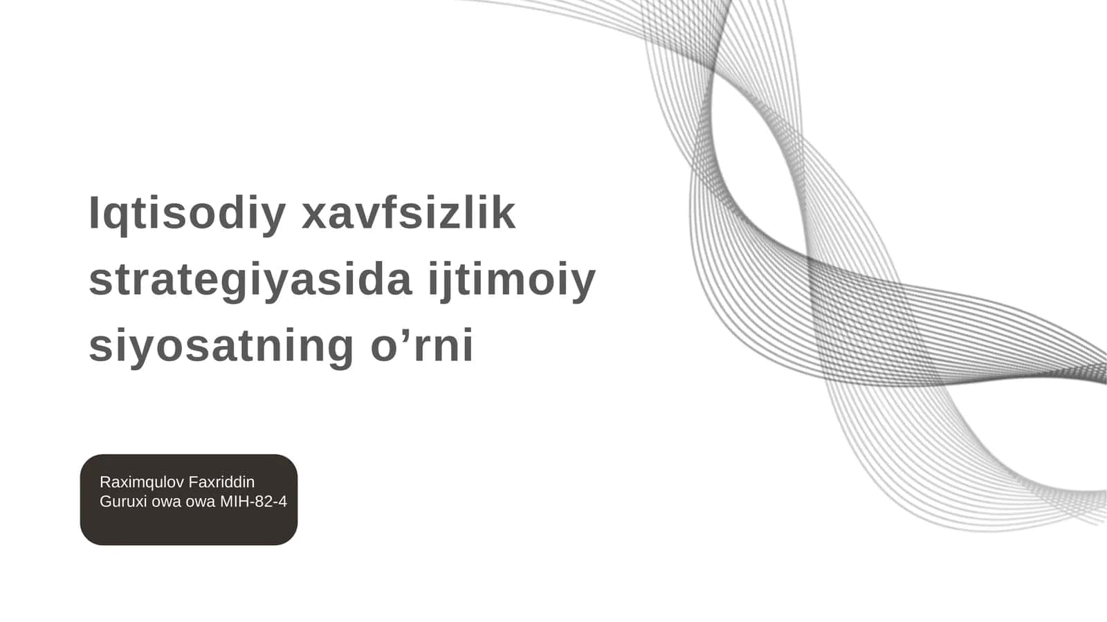 Iqtisodiy xavfsizlik strategiyasida ijtimoiy siyosatning o’rni