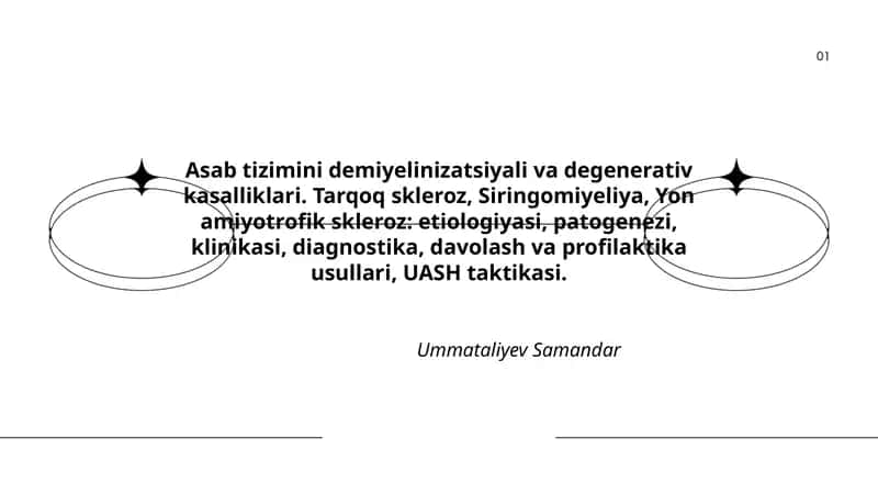 Asab tizimini demiyelinizatsiyali va degenerativ kasalliklari