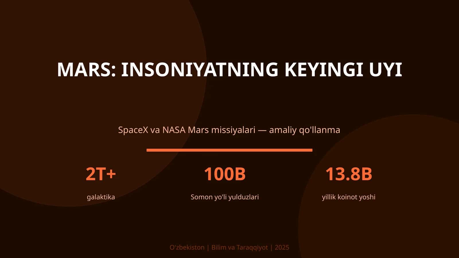 Mars: insoniyatning keyingi uyi