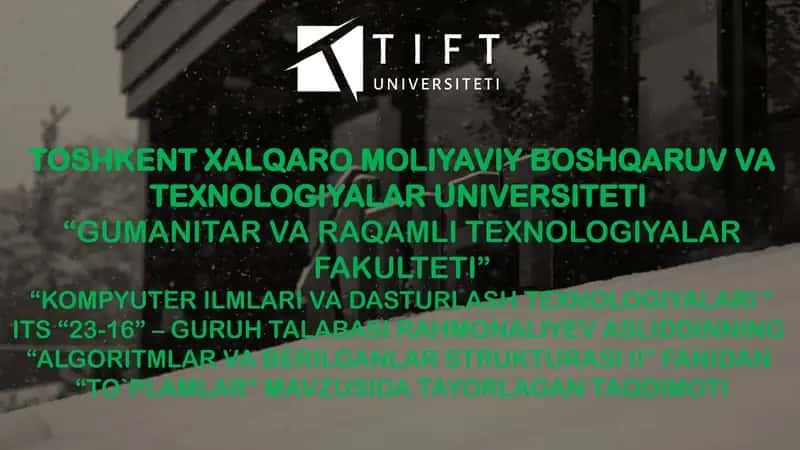 Pythonda Toplamlar mavzusida taqdimot