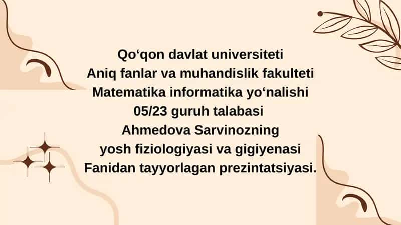 Bolalarda nevroz kasalliklari va ularni oldini olish