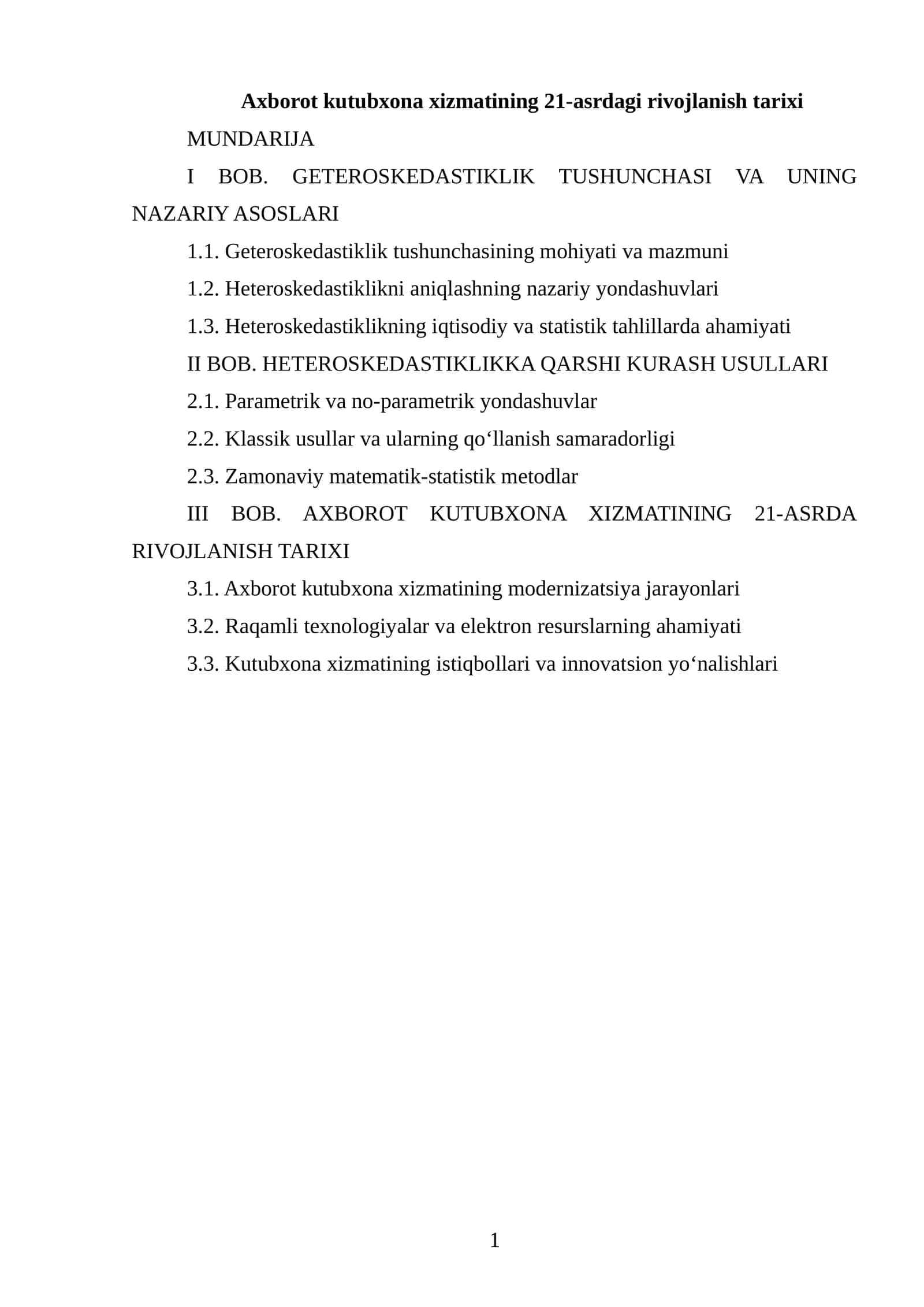 Axborot kutubxona xizmatining 21-asrdagi rivojlanish tarixi