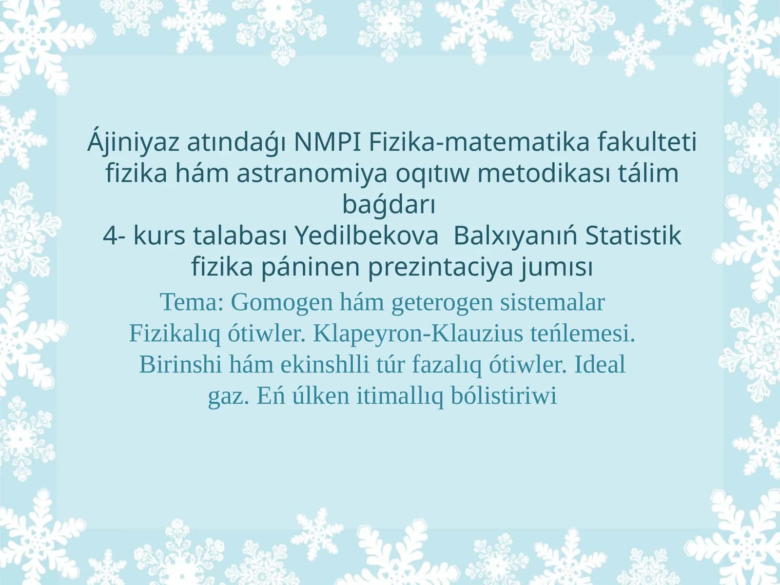 Gomogen hám geterogen sistemalar