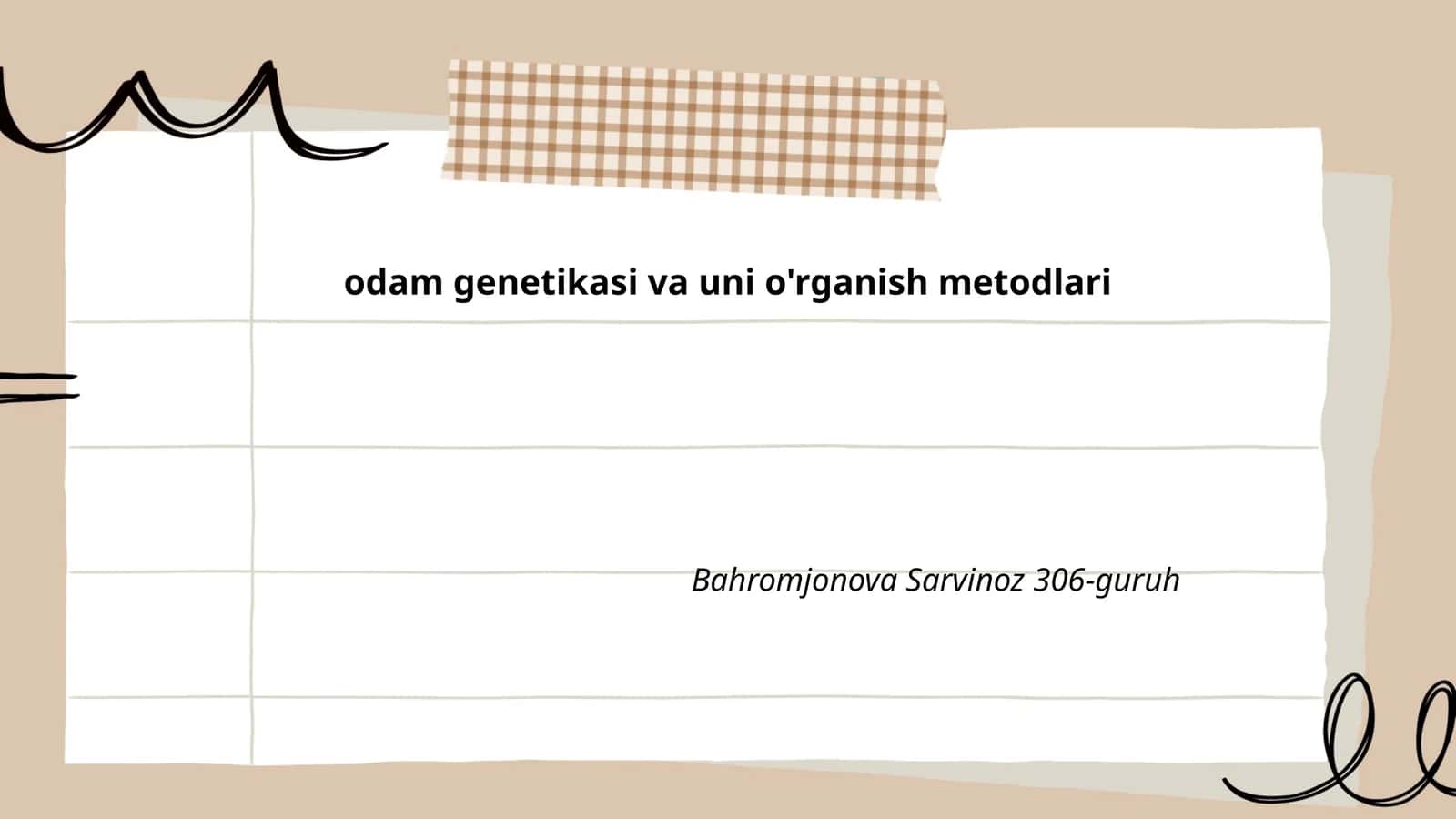 Odam genetikasi va uni o'rganish metodlari