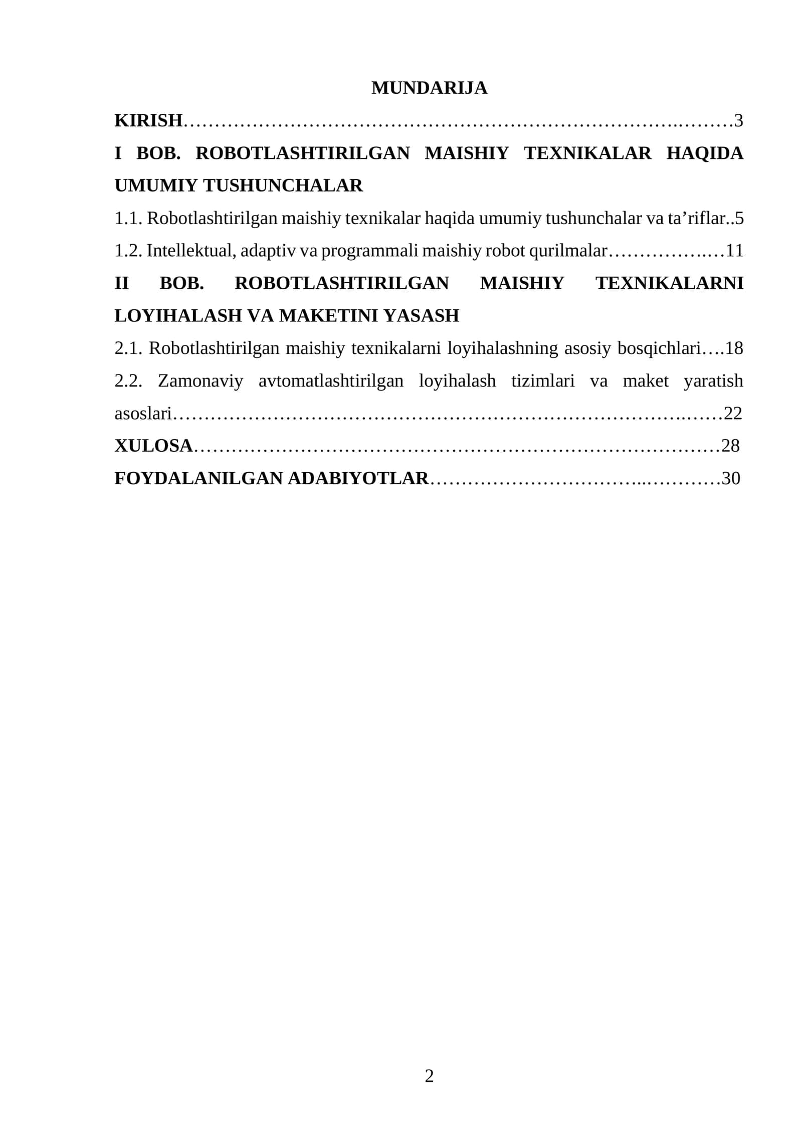 ROBOTLASHTIRILGAN MAISHIY TEXNIKALAR