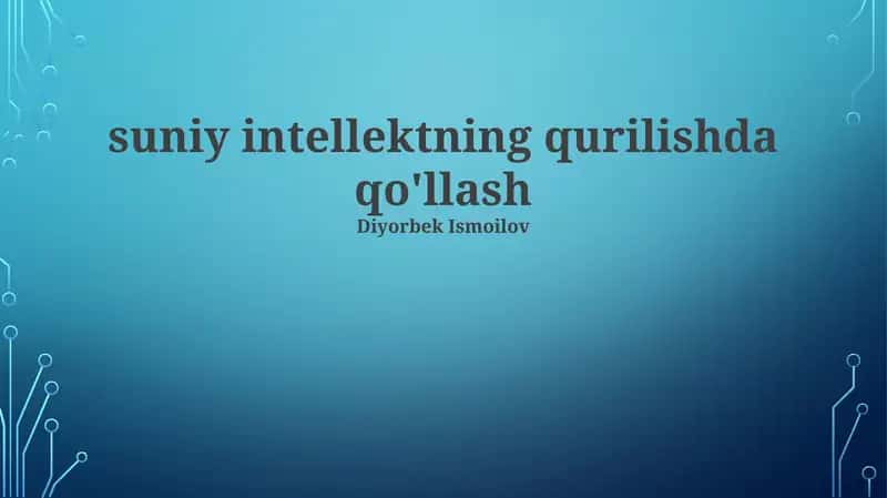 Aqlli Qurilish Maydonchalari
