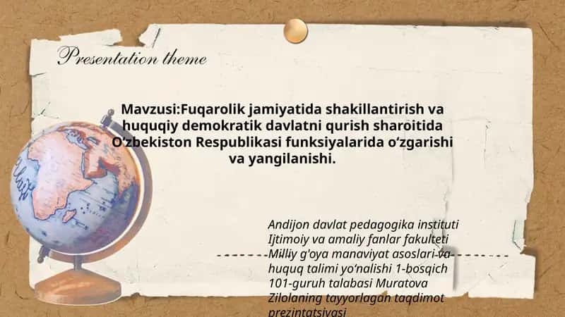 Muratova Zilolaning tayyorlagan taqdimot prezintatsiyasi