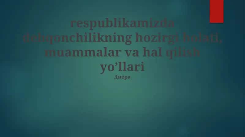Yechimlar