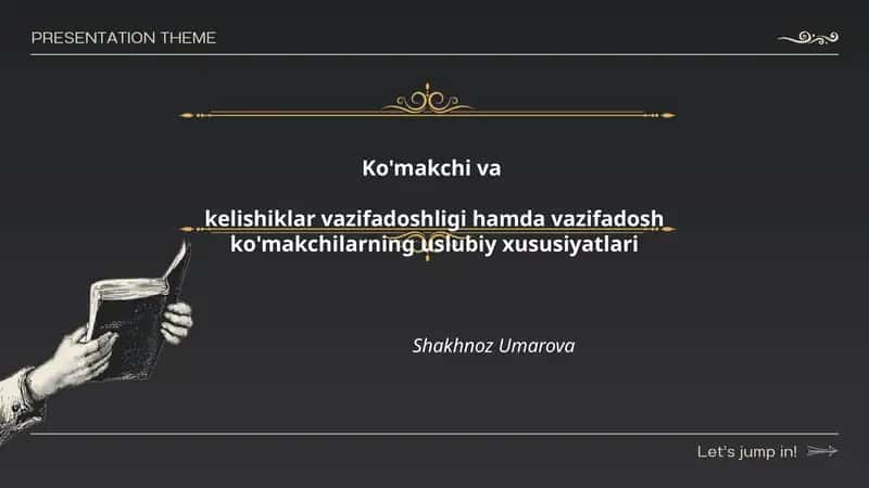 Ko'makchi va kelishiklar vazifadoshligi hamda vazifadosh ko'makchilarning uslubiy xususiyatlari