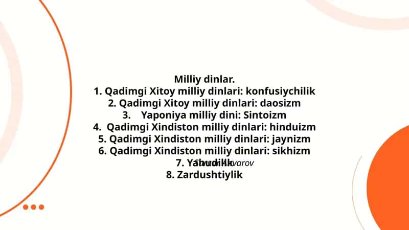 Milliy dinlar