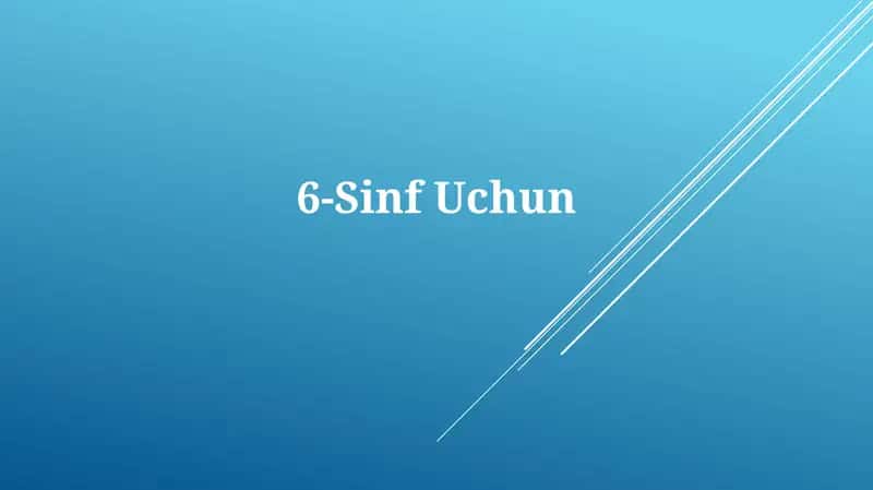 6-Sinf Uchun