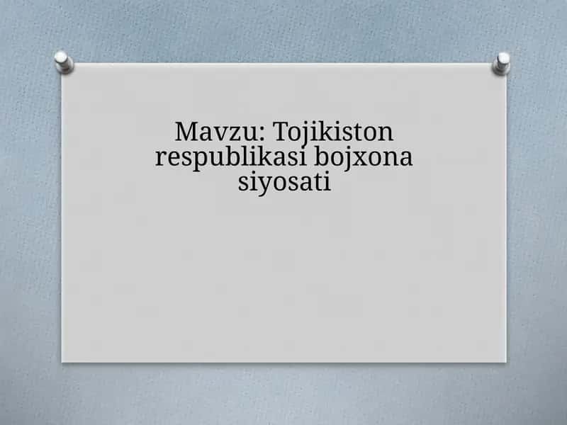 Tojikiston Respublikasi
