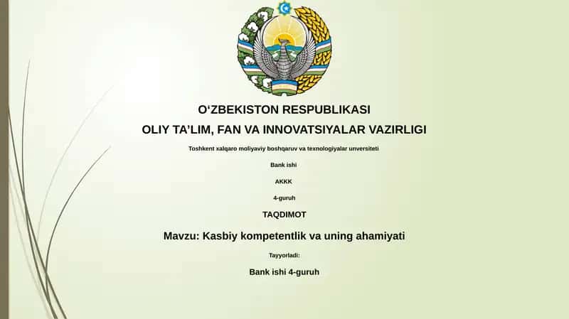 Kasbiy kompetentlik va uning ahamiyati