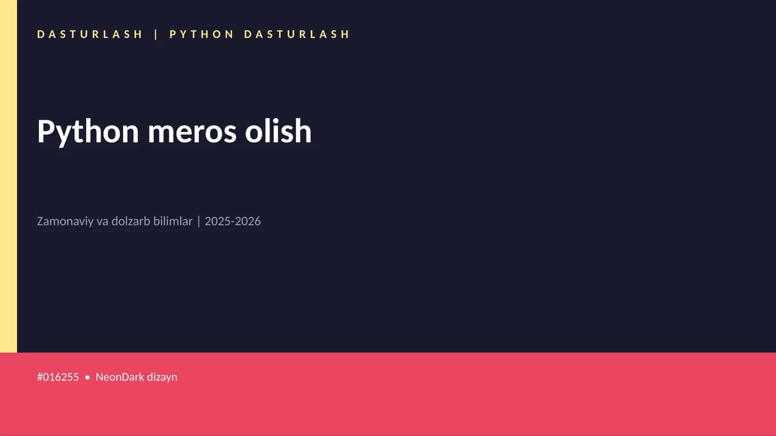 Python meros olish