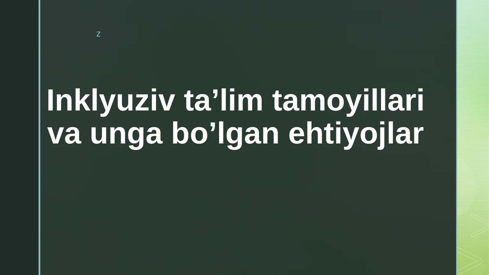 Inklyuziv ta'lim