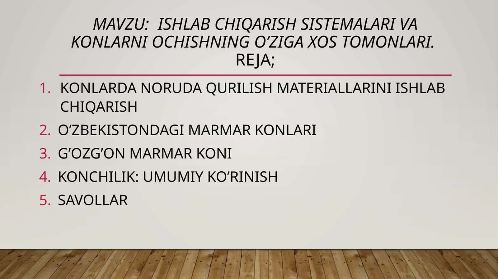 O’ZBEKISTONDAGI MARMAR KONLARI