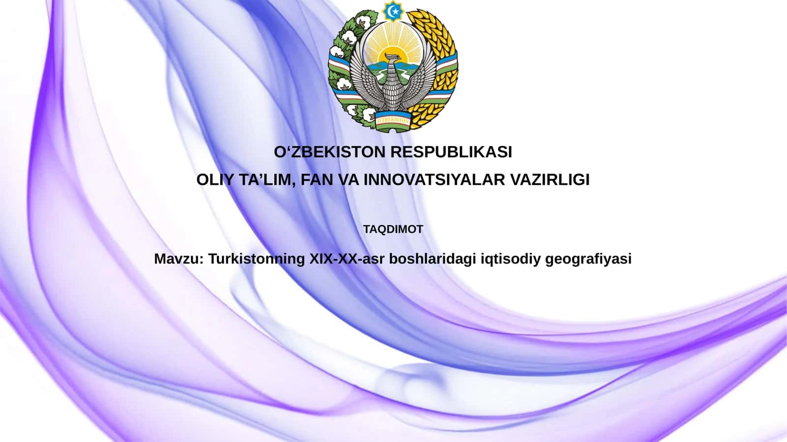 Turkistonning XIX-XX-asr boshlaridagi iqtisodiy geografiyasi