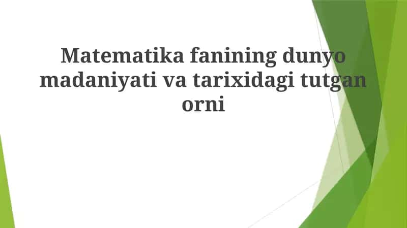 Matematika va Ilmiy Inqilob