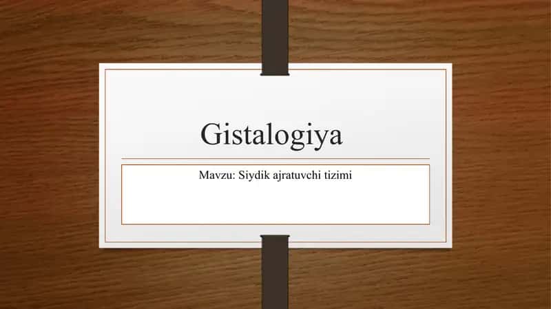 Gistalogiya Ayirish sistemasi
