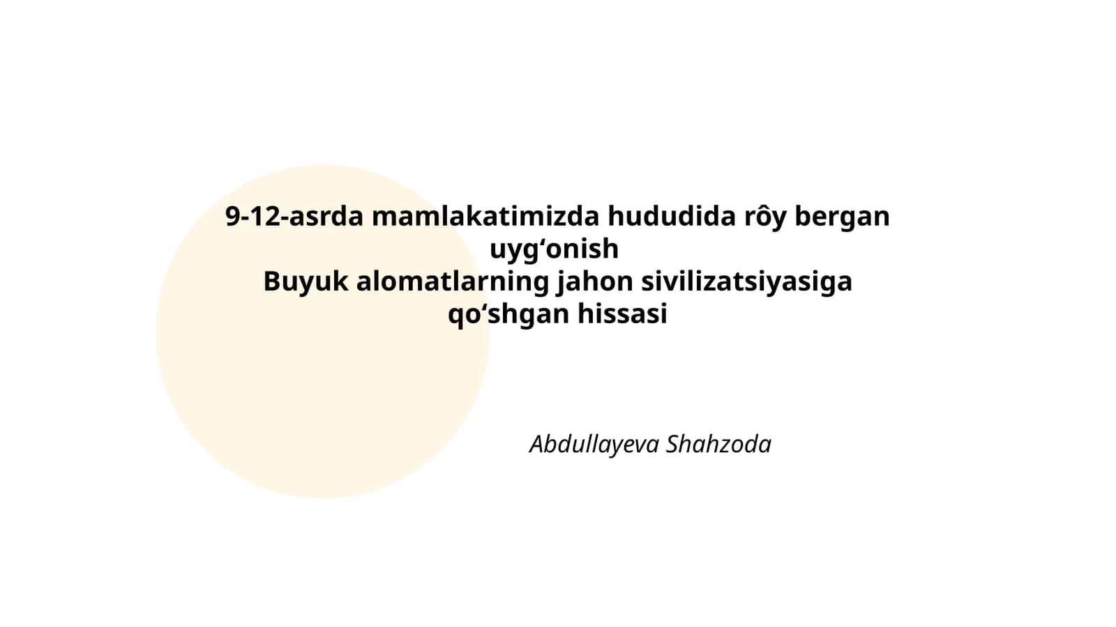 Uygʻonish davri va uning sabablari
