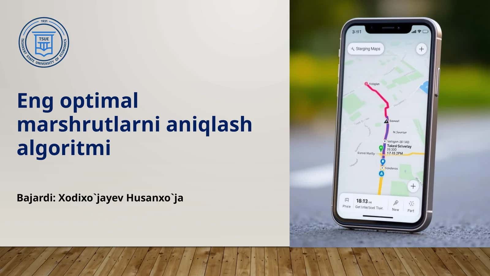 Eng optimal marshrutlarni aniqlash algoritmi