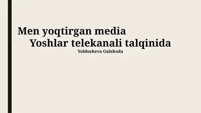 Yoshlar TVdagi Erkaklarga Yoqadigan Media Turlari