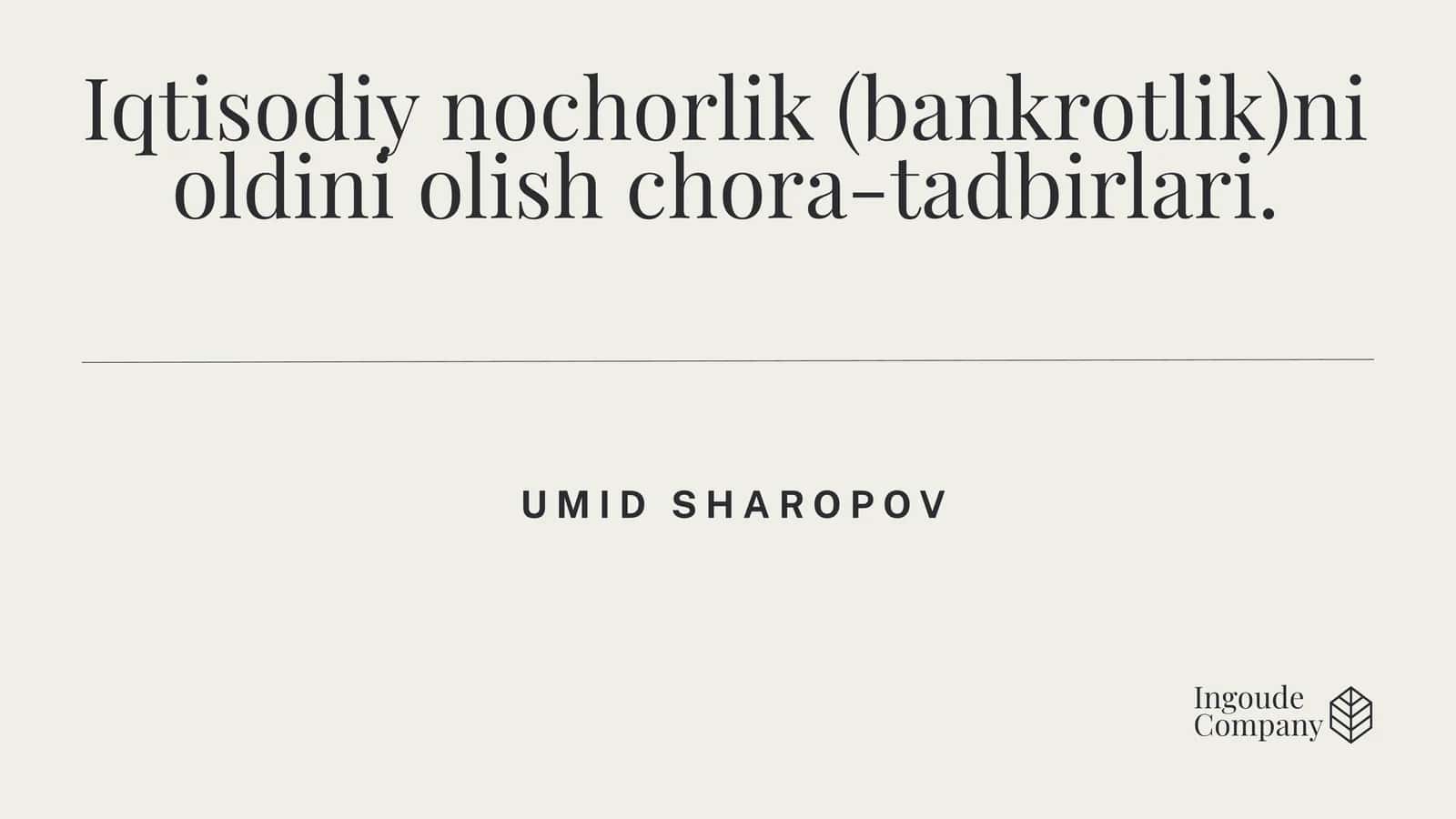 Iqtisodiy nochorlikni tushuntirish