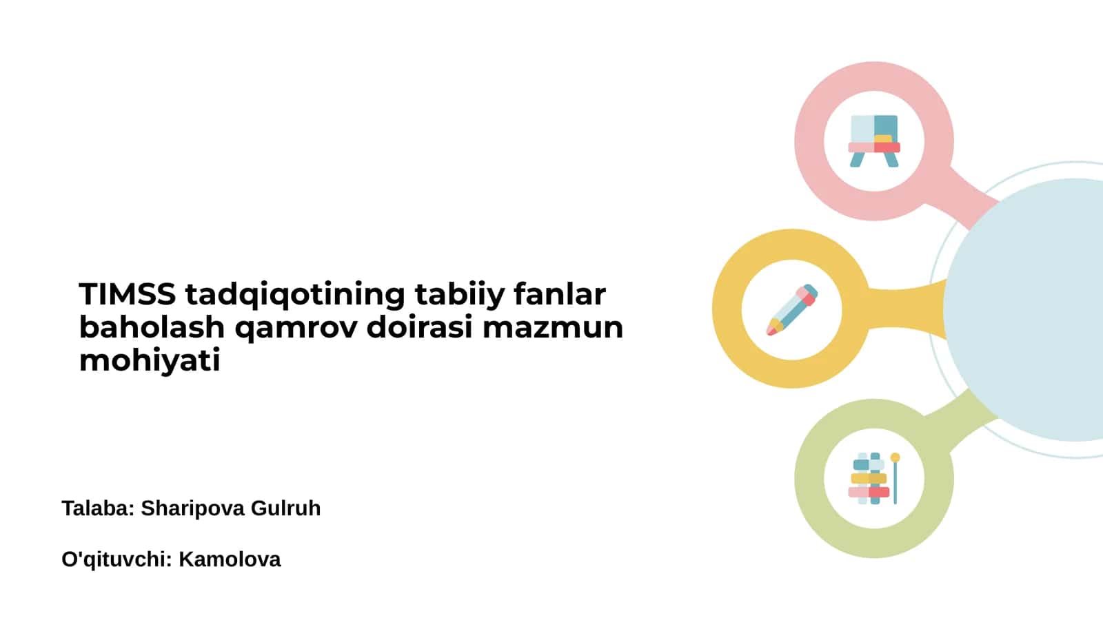 TIMSS tadqiqotini tahlil qilish