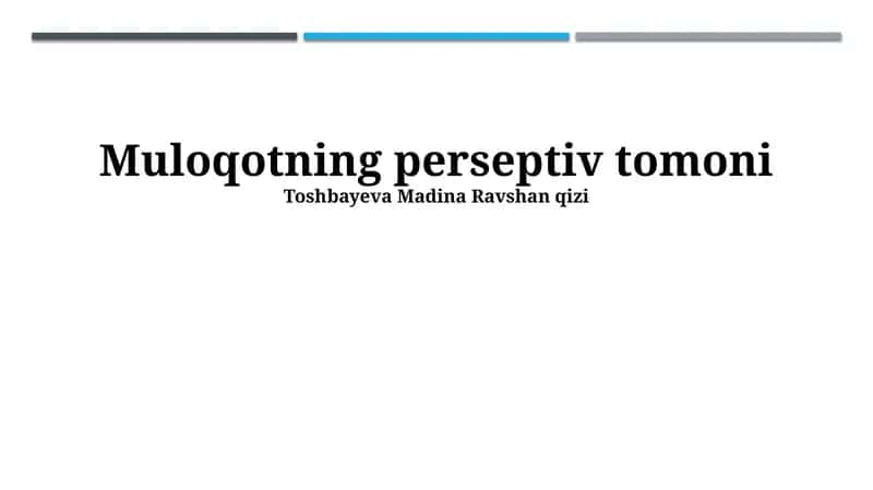 Muloqotning perseptiv tomoni