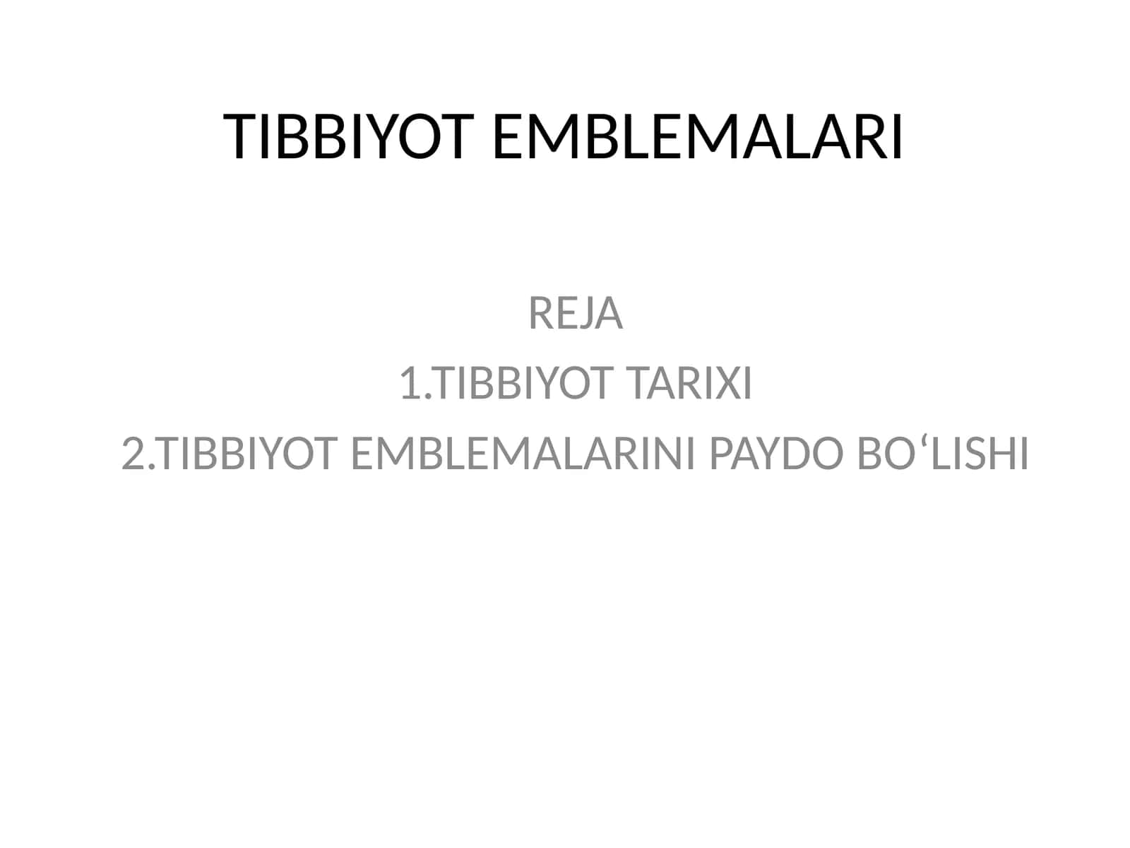 TIBBIYOT EMBLEMALARI