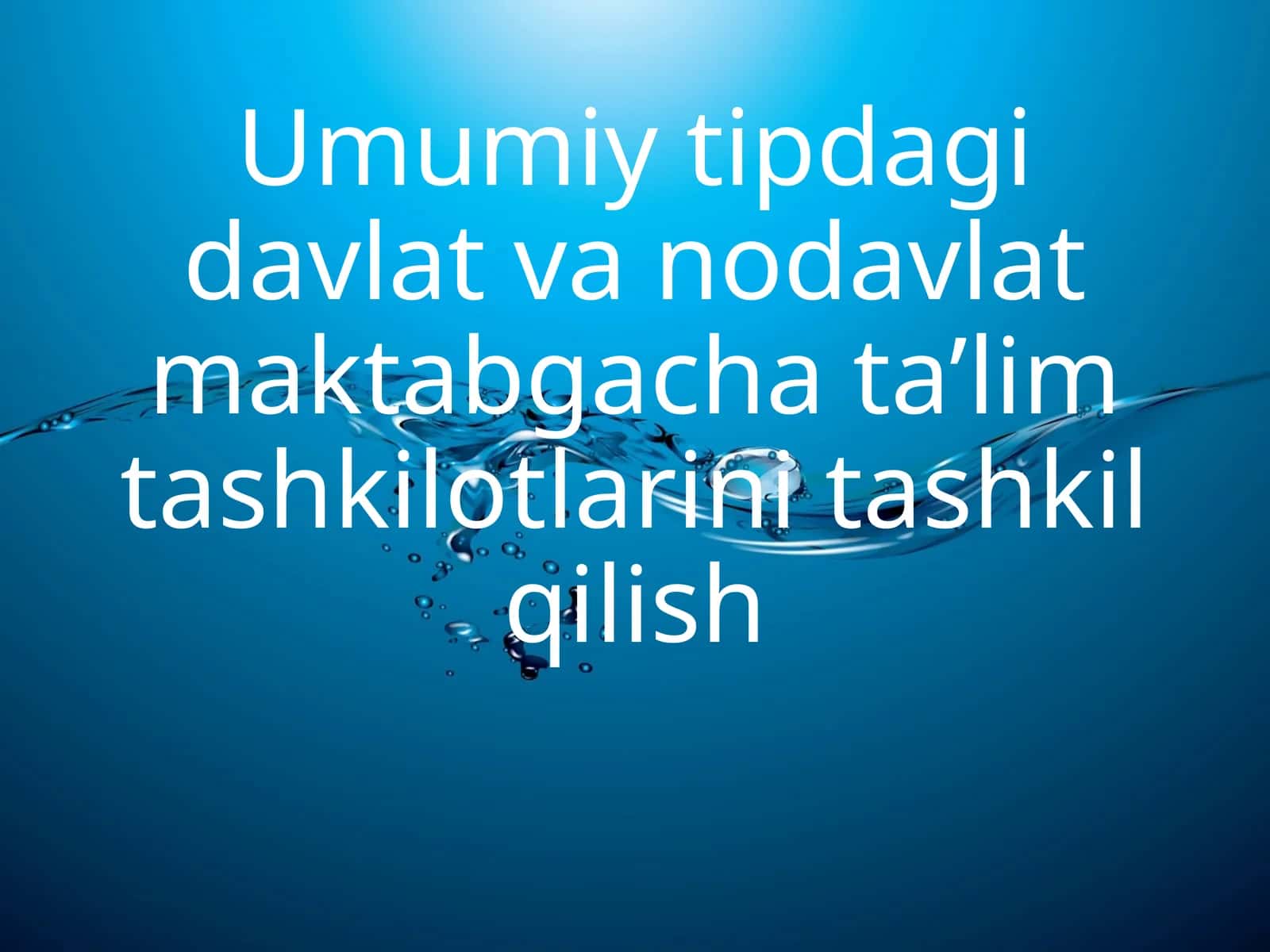 “Intellectual Babies” – davlat – xususiy sheriklik asosida nodavlat maktabgacha ta’lim muassasasi