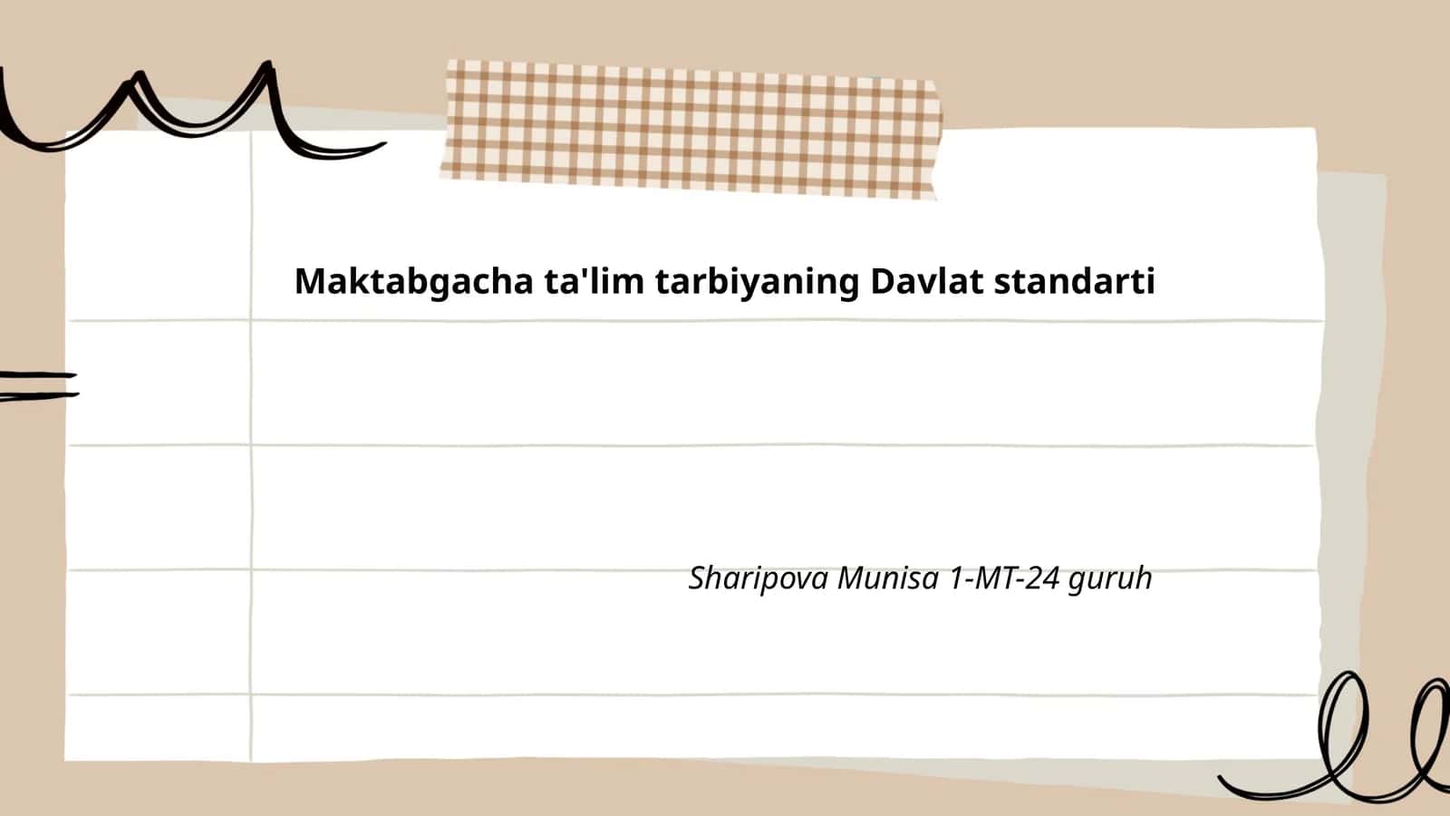 Maktabgacha ta'lim tarbiyaning Davlat standarti