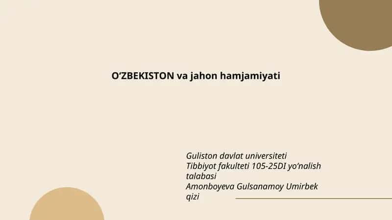 Oʻzbekistonning tashqi siyosati va diplomatiyasi