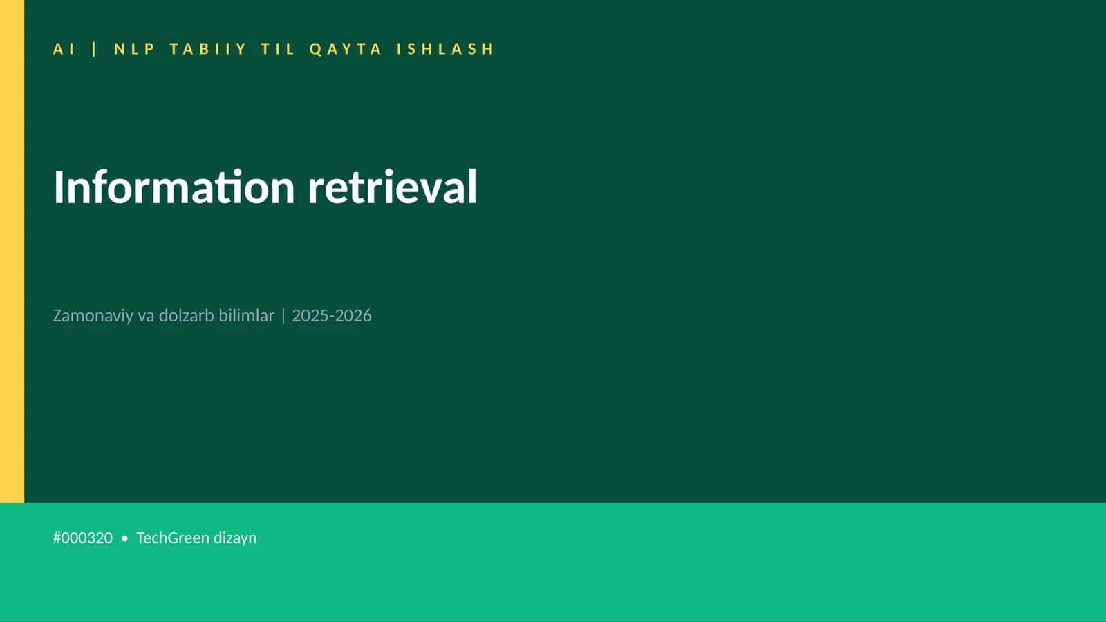 AI | NLP TABIIY TIL QAYTA ISHLASH