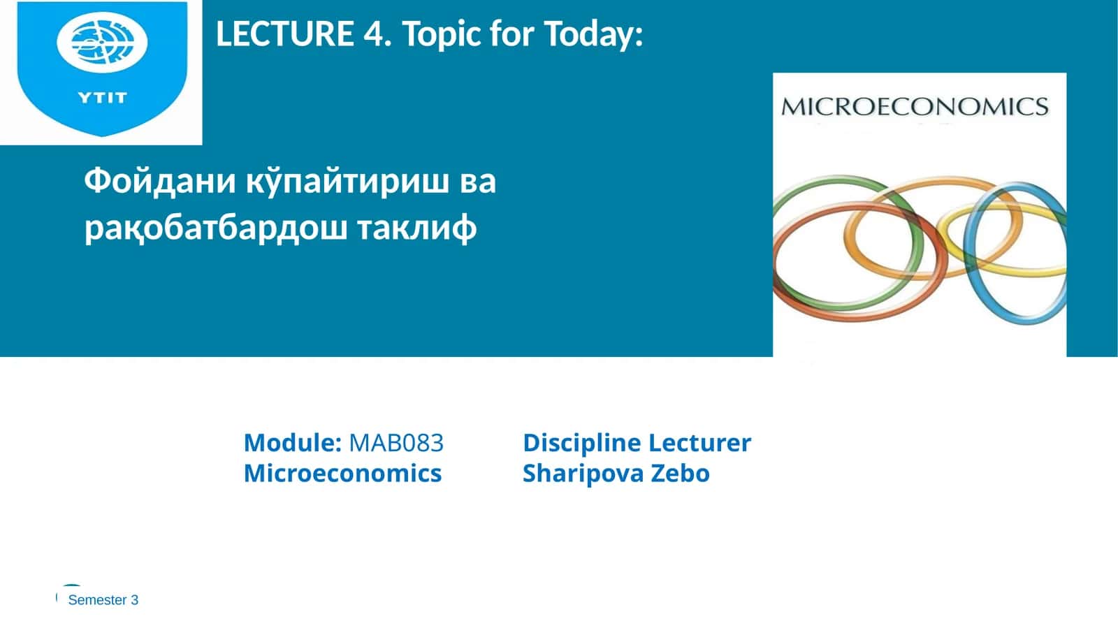 MAB083 Microeconomics