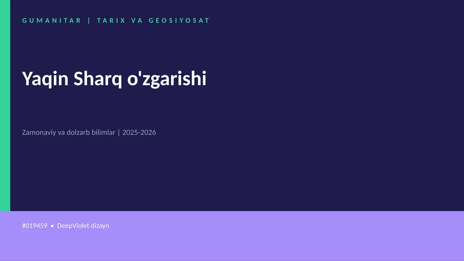 Yaqin Sharq o'zgarishi