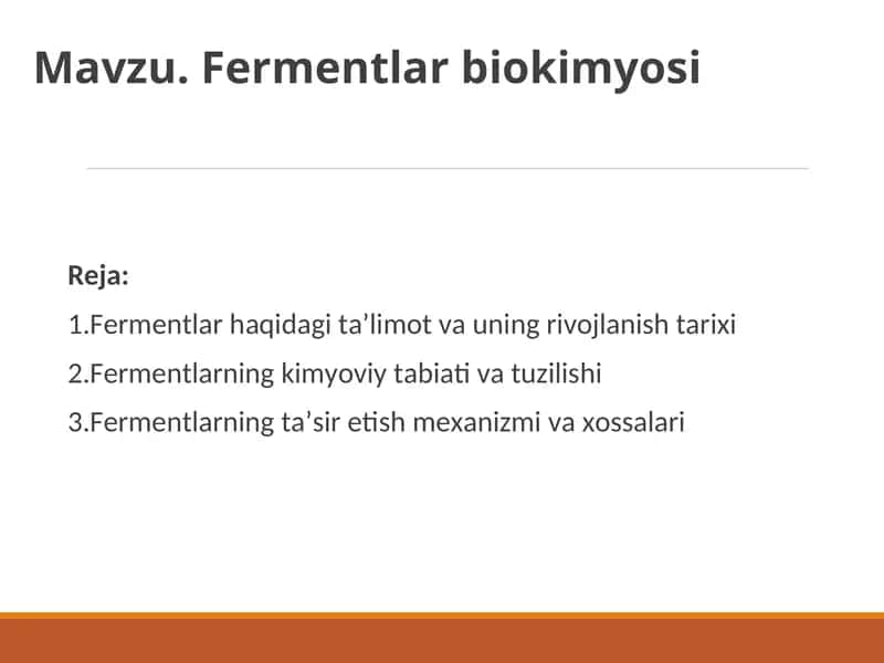 Fermentlar biokimyosi