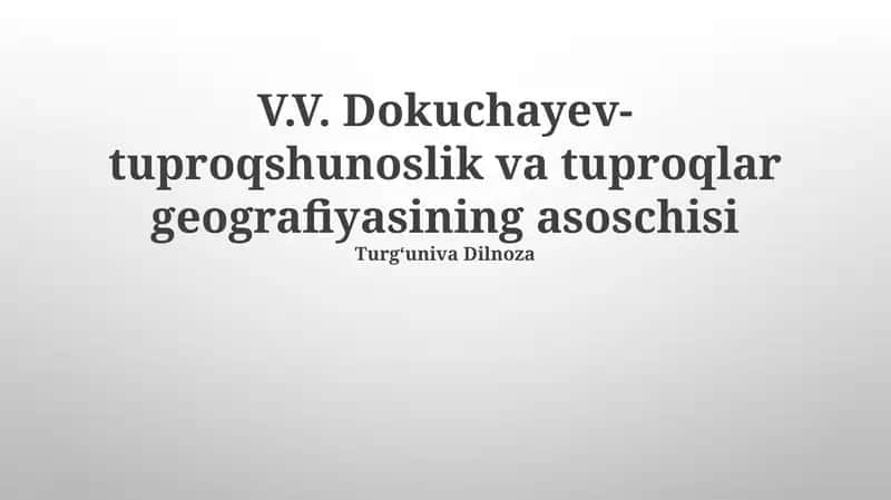 Tuproqning Tabiiy Zonalligi
