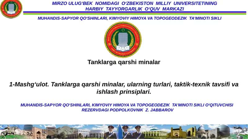 MUHANDIS-SAPYOR QO‘SHINLARI, KIMYOVIY HIMOYA VA TOPOGEODEZIK TA’MINOTI SIKLI