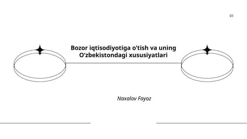 Bozor iqtisodiyotiga oʻtish va uning Oʻzbekistondagi xususiyatlari