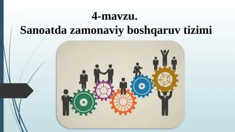 Sanoatda zamonaviy boshqaruv tizimi