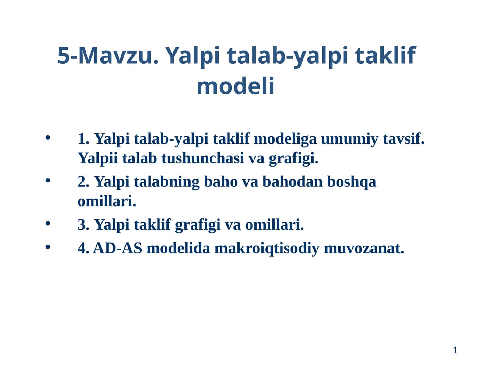Yalpi talab-yalpi taklif modeli
