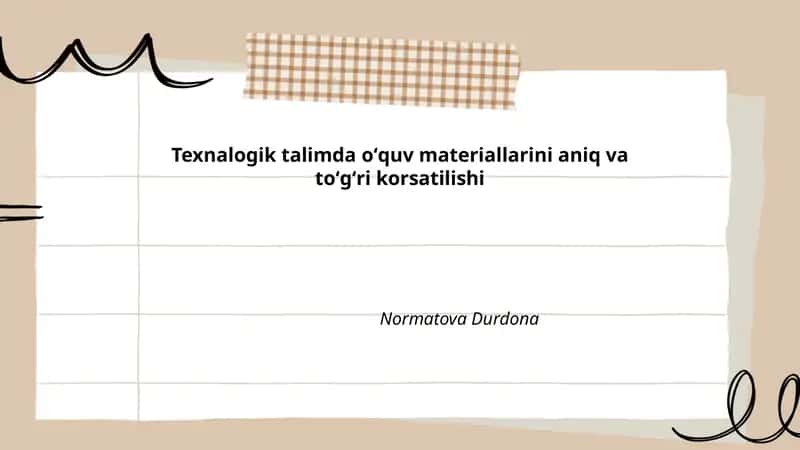 Oʻquv materiallarining texnik va ilmiy aniqligi