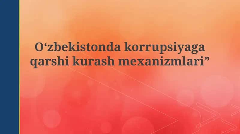 Korrupsiyaga qarshi kurash mexanizmlari