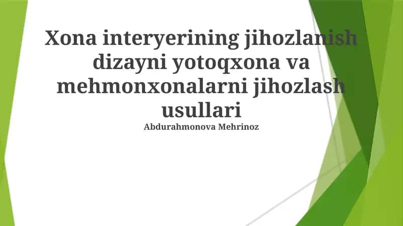 Zamonaviy Xona dizayni