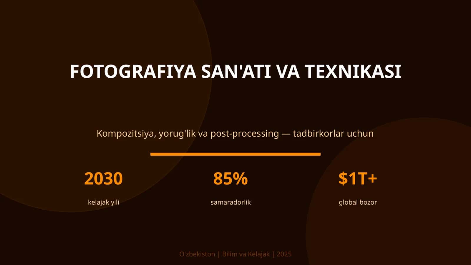 FOTOGRAFIYA SAN'ATI VA TEXNIKASI
