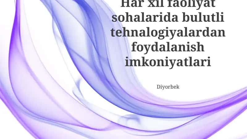 Innovatsiya va Chaqqonlik: Bulut texnologiyalari