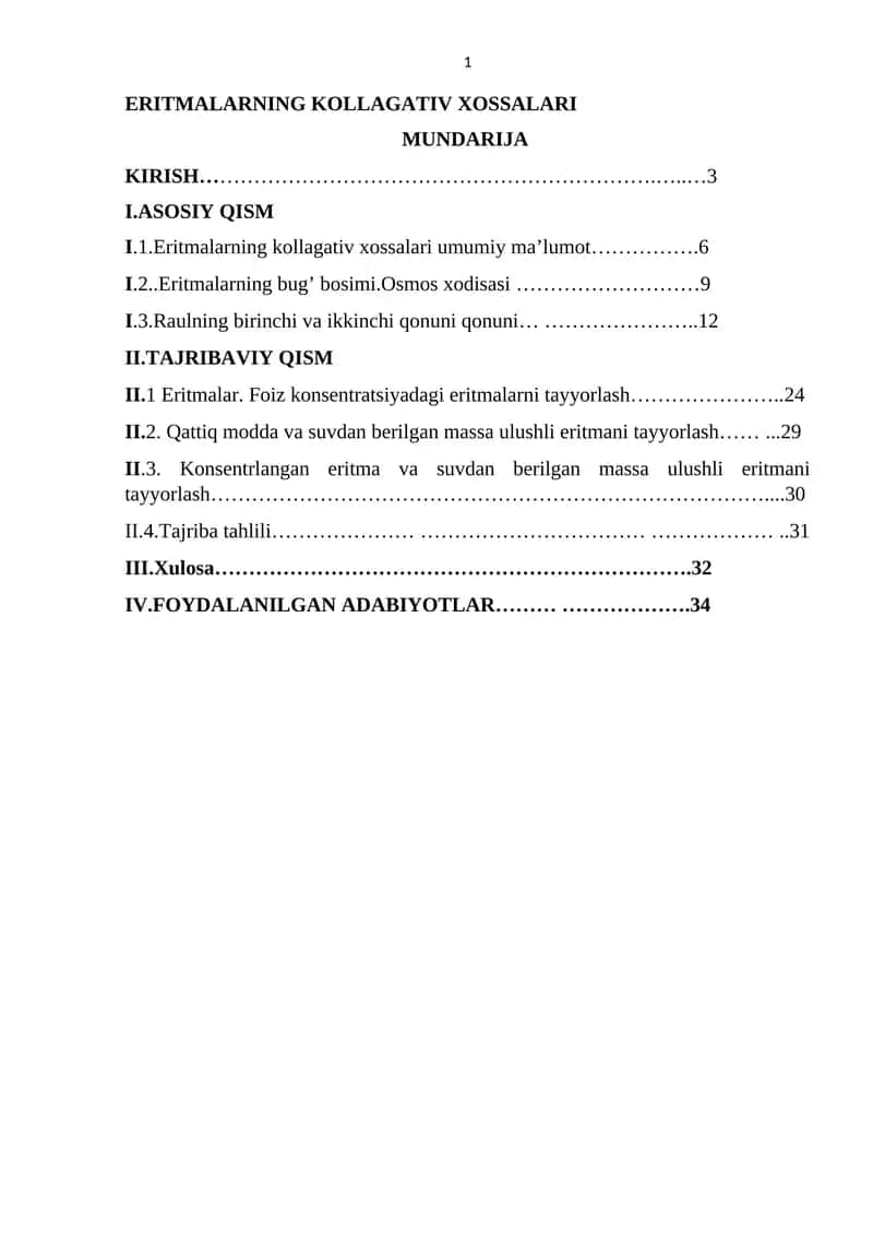 ERITMALARNING KOLLAGATIV XOSSALARI